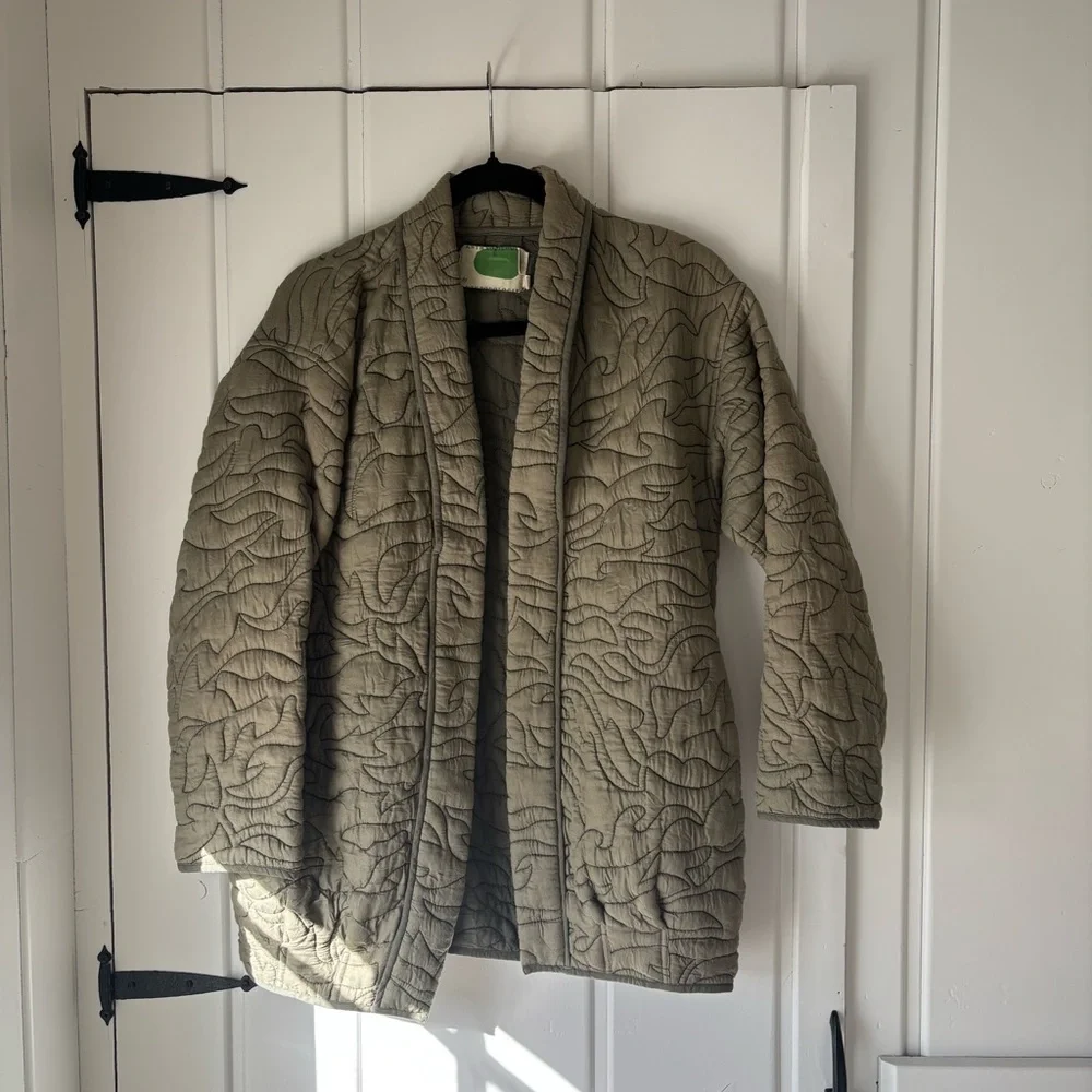 By Anthropologie quilted kimono jacket - Picture 2 of 3